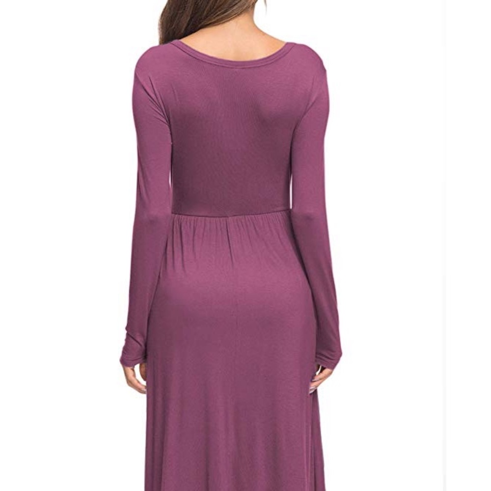 Adorable Auselily Mauve Dress Brand New! - Picture 4 of 4